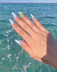 Mint Blossom Polka Handmade Press On Nails