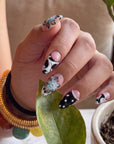 Midnight Bloom Handmade Press On Nails