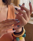 Midnight Bloom Handmade Press On Nails
