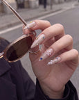 Water Drop Shimmer Handmade Press On Nails