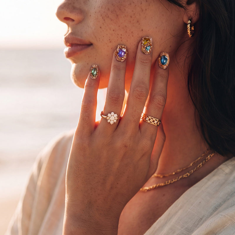 Prismatic Relic Handmade Press On Nails
