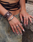 Obsidian Antique Handmade Press On Nails