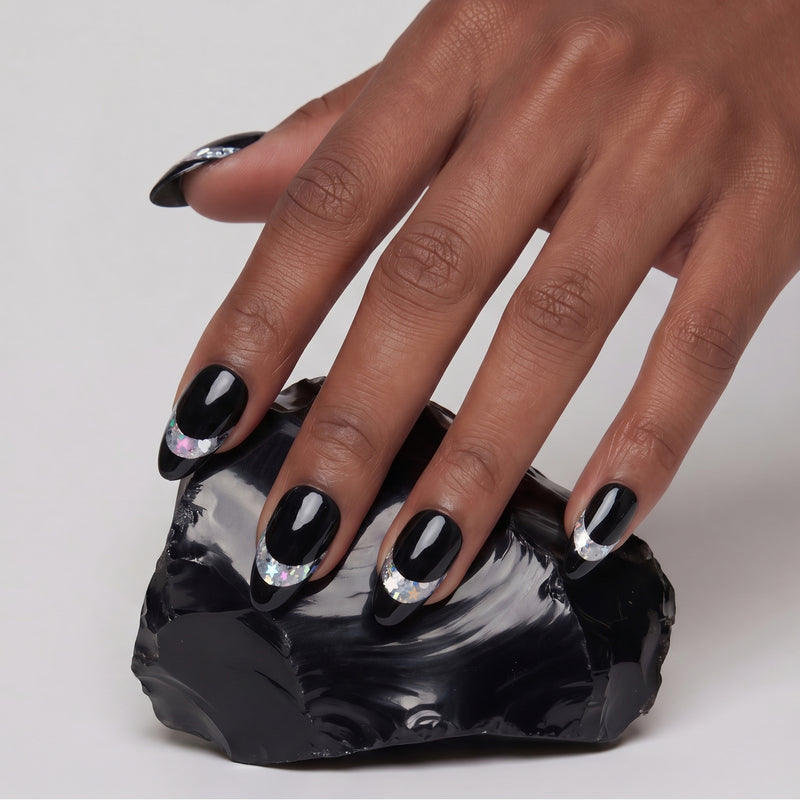 Midnight Spark Handmade Press On Nails