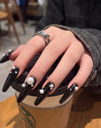 Louboutin Pearl Noir Handmade Press On Nails