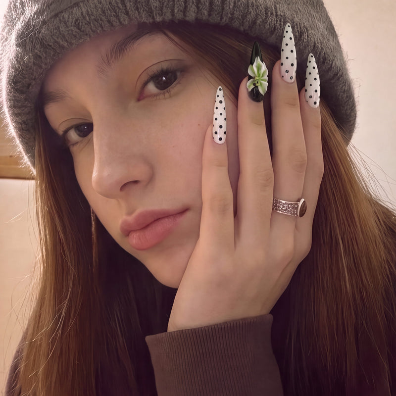 Eden Polka Handmade Press On Nails