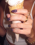 Cocoa Dots Handmade Press On Nails