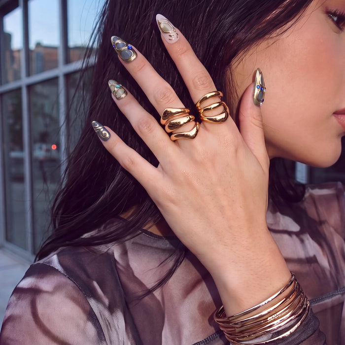Gilded Armor Handmade Press On Nails