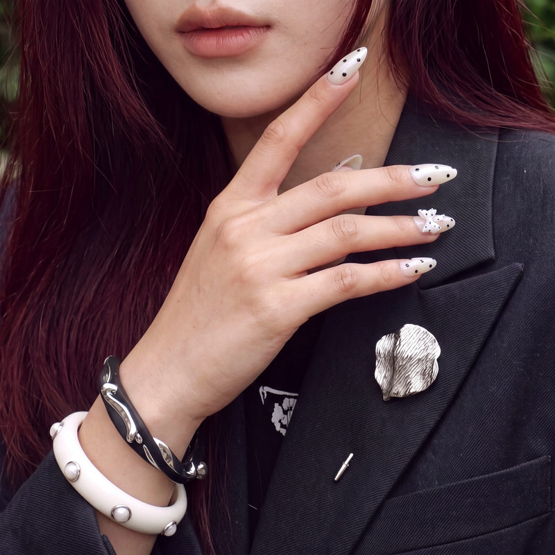 Parisian Polka Handmade Press On Nails