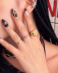 Leopard Metal Handmade Press On Nails