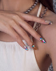 Mosaic Glass Handmade Press On Nails