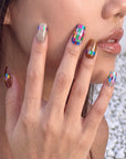 Mosaic Glass Handmade Press On Nails