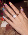 Glass Petals(Random Flower Colors) Handmade Press On Nails