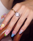 Glass Petals(Random Flower Colors) Handmade Press On Nails