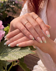 Glazed Pearl French Handmade Press On Nails