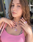 Mademoiselle Bow Handmade Press On Nails