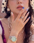 Porcelain Azure Handmade Press On Nails