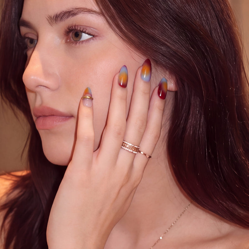 Dusk Glow Mirage Handmade Press On Nails