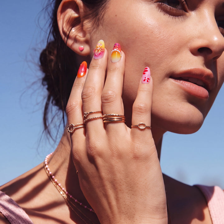 Summer Splash Handmade Press On Nails