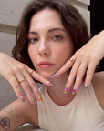 Stained Glass Handmade Press On Nails