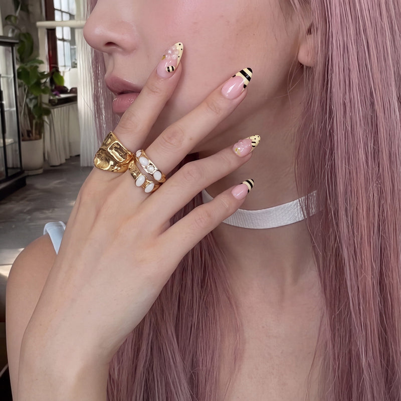 Honey Bloom Handmade Press On Nails
