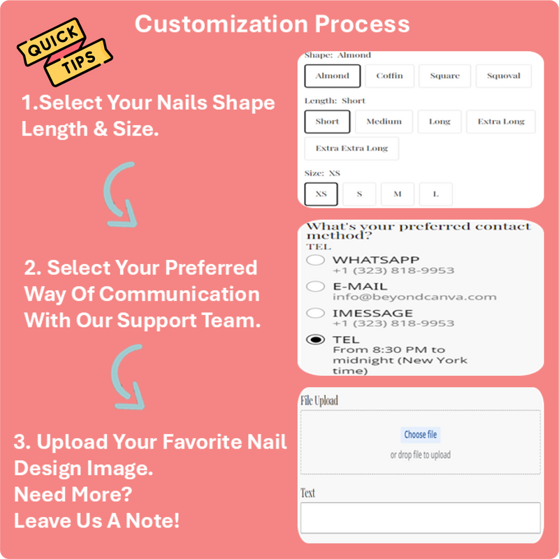 Customized Press On Nails ($9.99 Deposit)