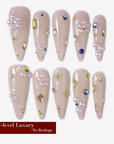 [Handcraft Trial] Water Drop Shimmer Press On Nails