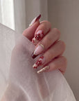 Coffee Blossom Handmade Press On Nails
