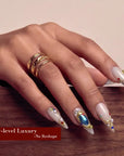 [Handcraft Trial]Gilded Relic Blue Handmade Press On Nails