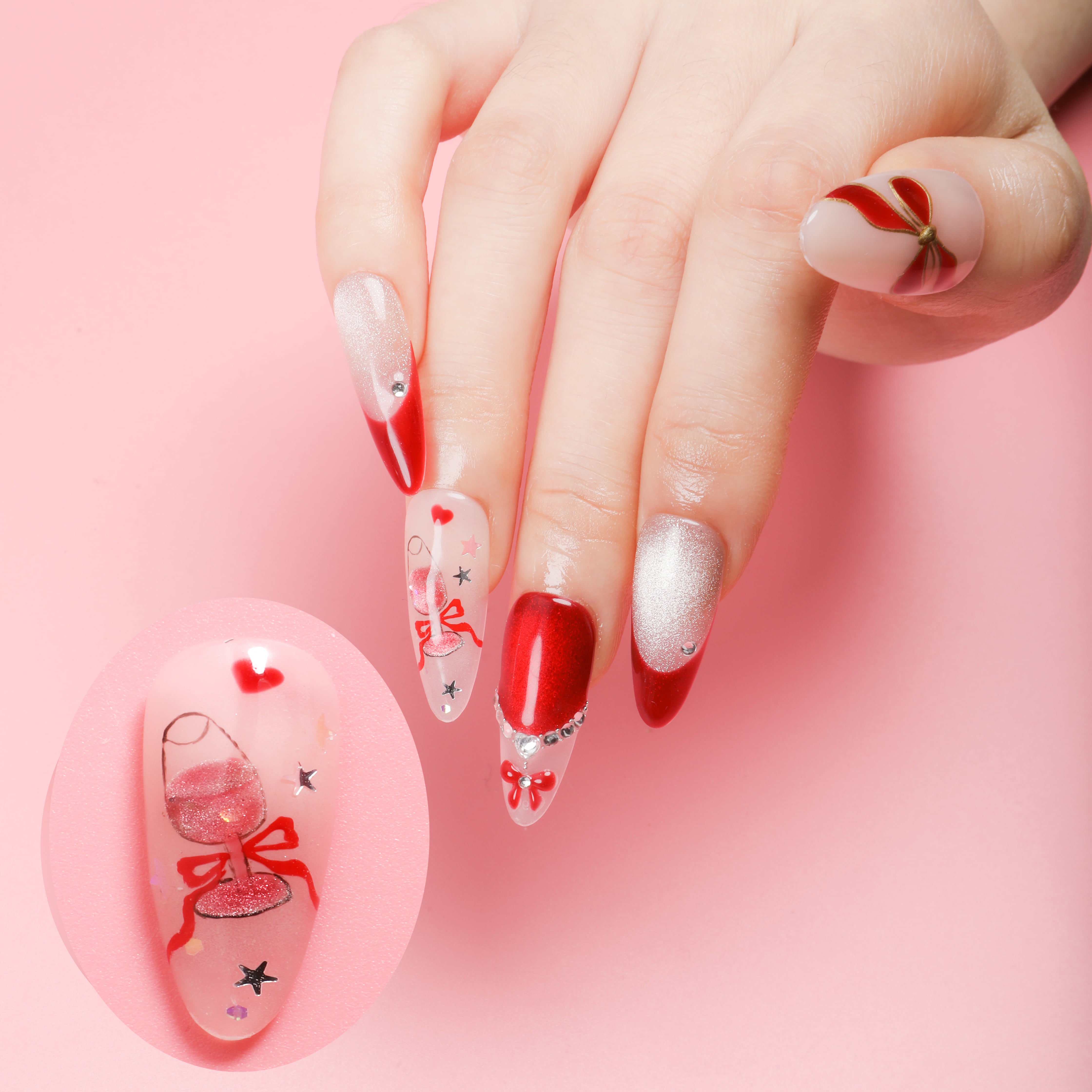 Roman Holiday Handmade Press On Nails