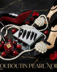 Louboutin Pearl Noir Handmade Press On Nails